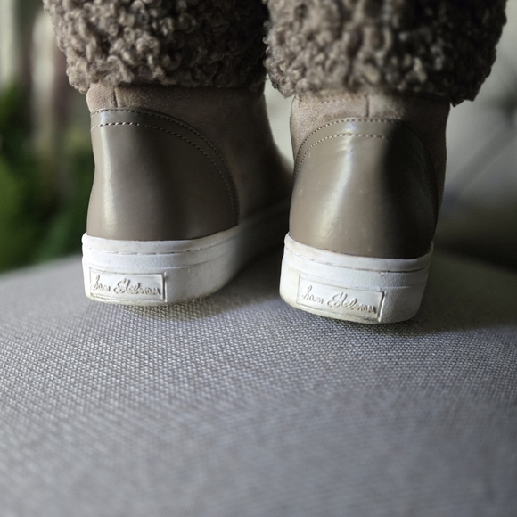 Sam Eldeman Gray Lace Up Fur Lined Winter Boots ~size 6 - Picture 5 of 9